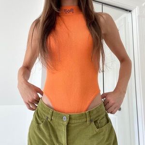 Places + Faces Orange Bodysuit